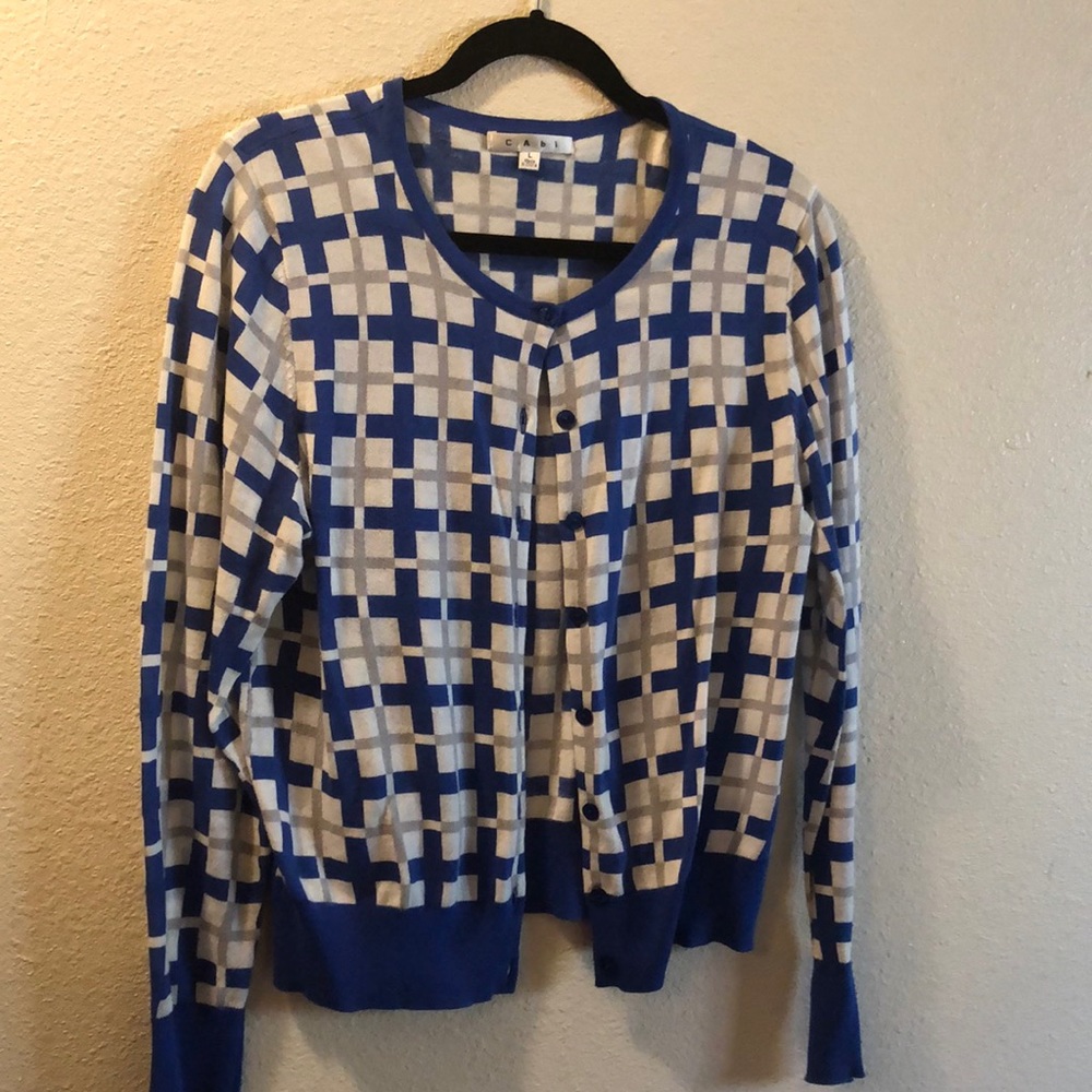 Geometric print cardigan